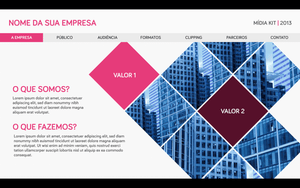 Apresentação de Mídia Kit em Powerpoint e Keynote